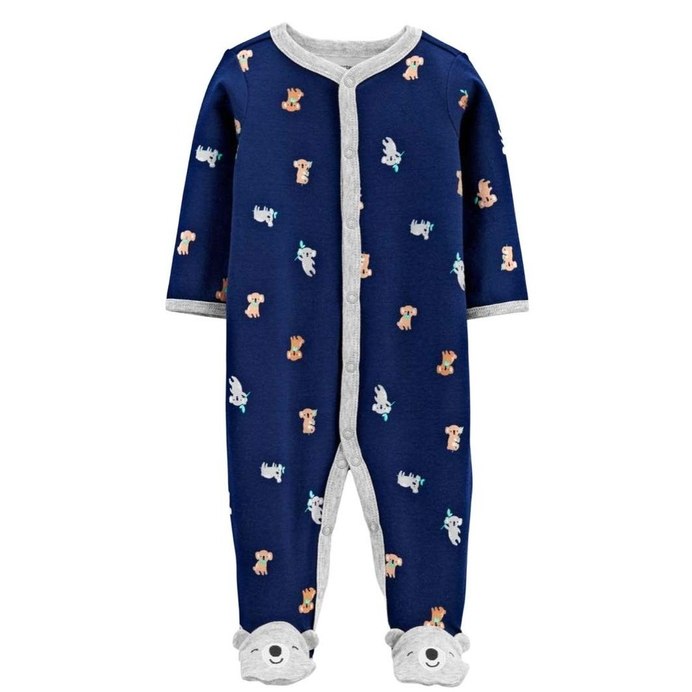 Carter's Baby Boys' Cotton Snap-up Sleep N Play (Navy Blue/Koala) 9 Months